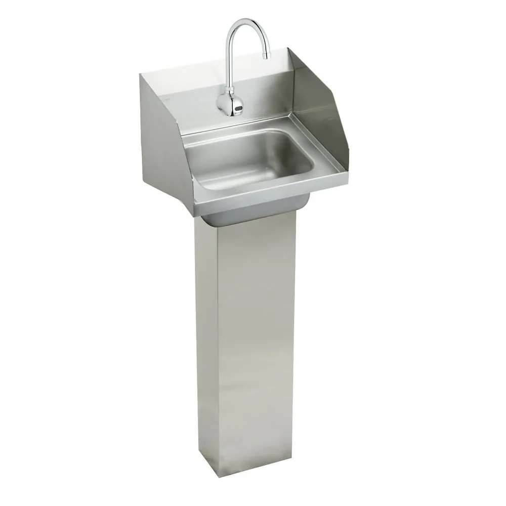 Single Bowl Wall Hung Handwash Sink Kit, Stainless Steel, 16-3/4 x 15-1/2 x 13 Inch Size