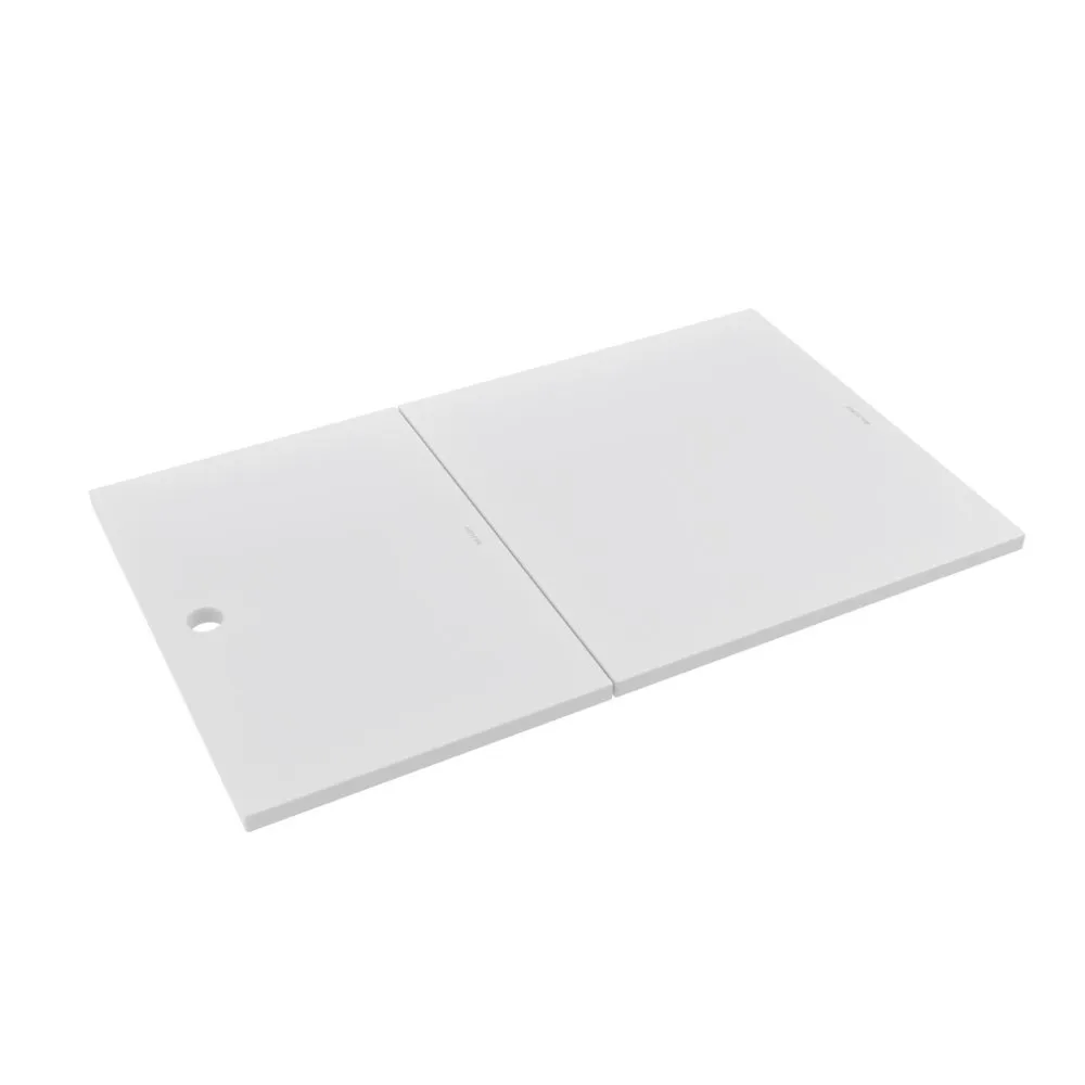 Cutting Board, 30-3/4 X 18-3/4 X 1/2 Inch Size, White Polymer