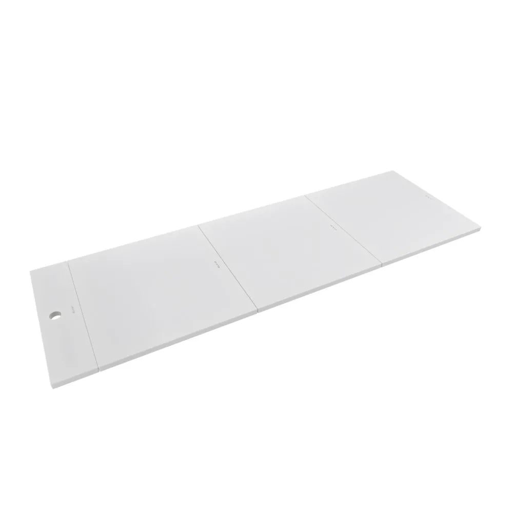 Cutting Board, 57-3/4 X 18-3/4 X 1/2 Inch Size, White Polymer