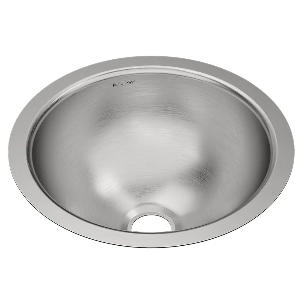 Single Bowl Undermount Bathroom Sink, Stainless Steel, 14-3/8 x 14-3/8 x 6 Inch Size