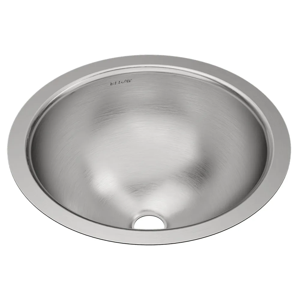 Single Bowl Undermount Bathroom Sink with Overflow, 14-3/8 x 14-3/8 x 6 Inch Size
