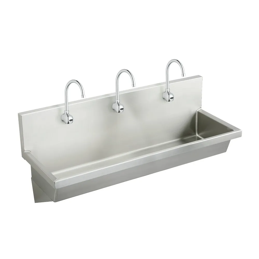 Wall Hung Multiple Station Hand Wash Sink Kit, 72 x 20 x 8 Inch Size