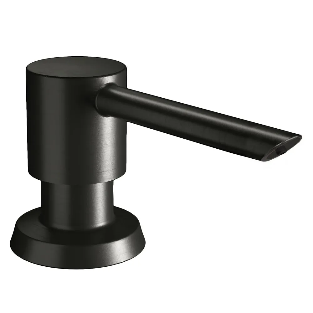 Soap Lotion Dispenser, Black, Stainless, 1-15/16 X 2-5/8 X 2-5/8 Inch Size