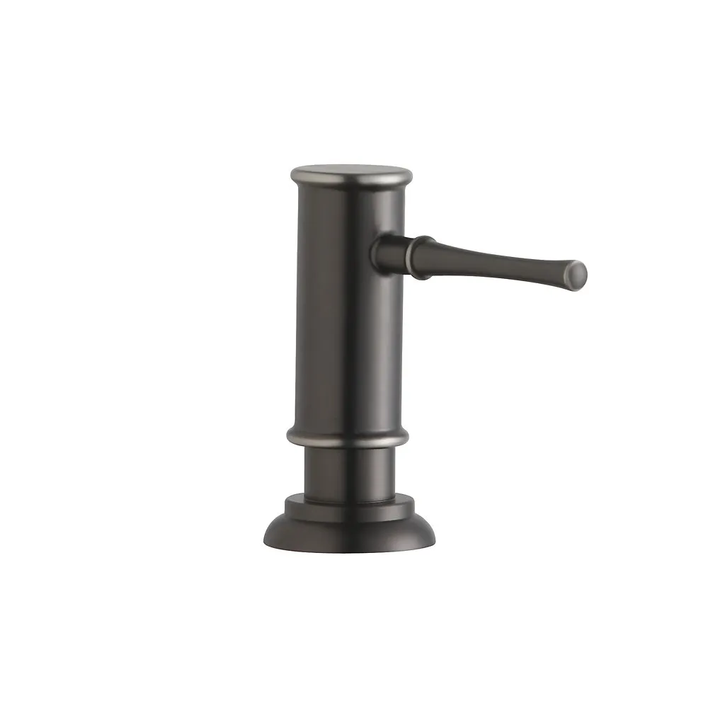 Soap Lotion Dispenser, Antique Steel, 2-1/8 X 5-1/16 X 3-1/2 Inch Size