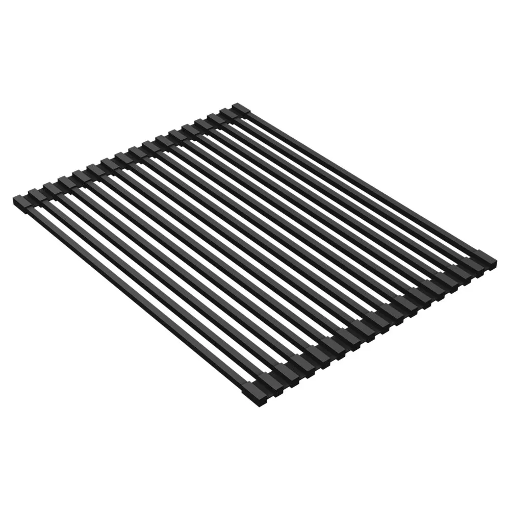 Drying Rack, 11-7/8 X 16-3/4 X 3/8 Inch Size, Black Silicone