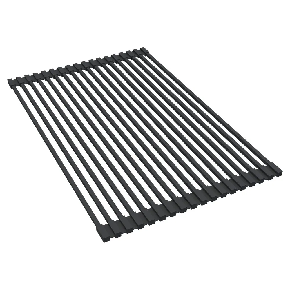 Drying Rack, Black, Silicone, 11-7/8 X 18-1/4 X 3/8 Inch Size