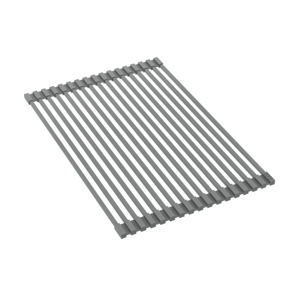 Roll Up Drying Rack, Gray, Silicone, 11-1/4 X 16-3/4 X 15/16 Inch Size