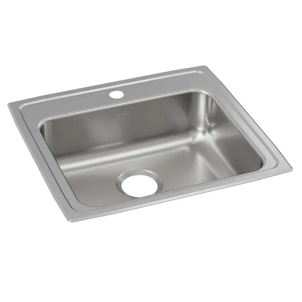 Stainless Steel 22 x 19-1/2 x 6-1/2 Inch Single Bowl Drop-in ADA Sink