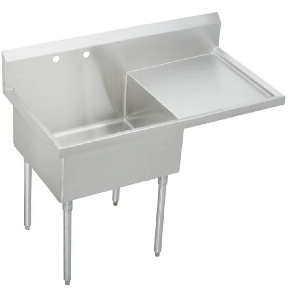 Stainless Steel 61-1/2 x 27-1/2 x 14 Inch Floor Mount Single Compartment Scullery Sink