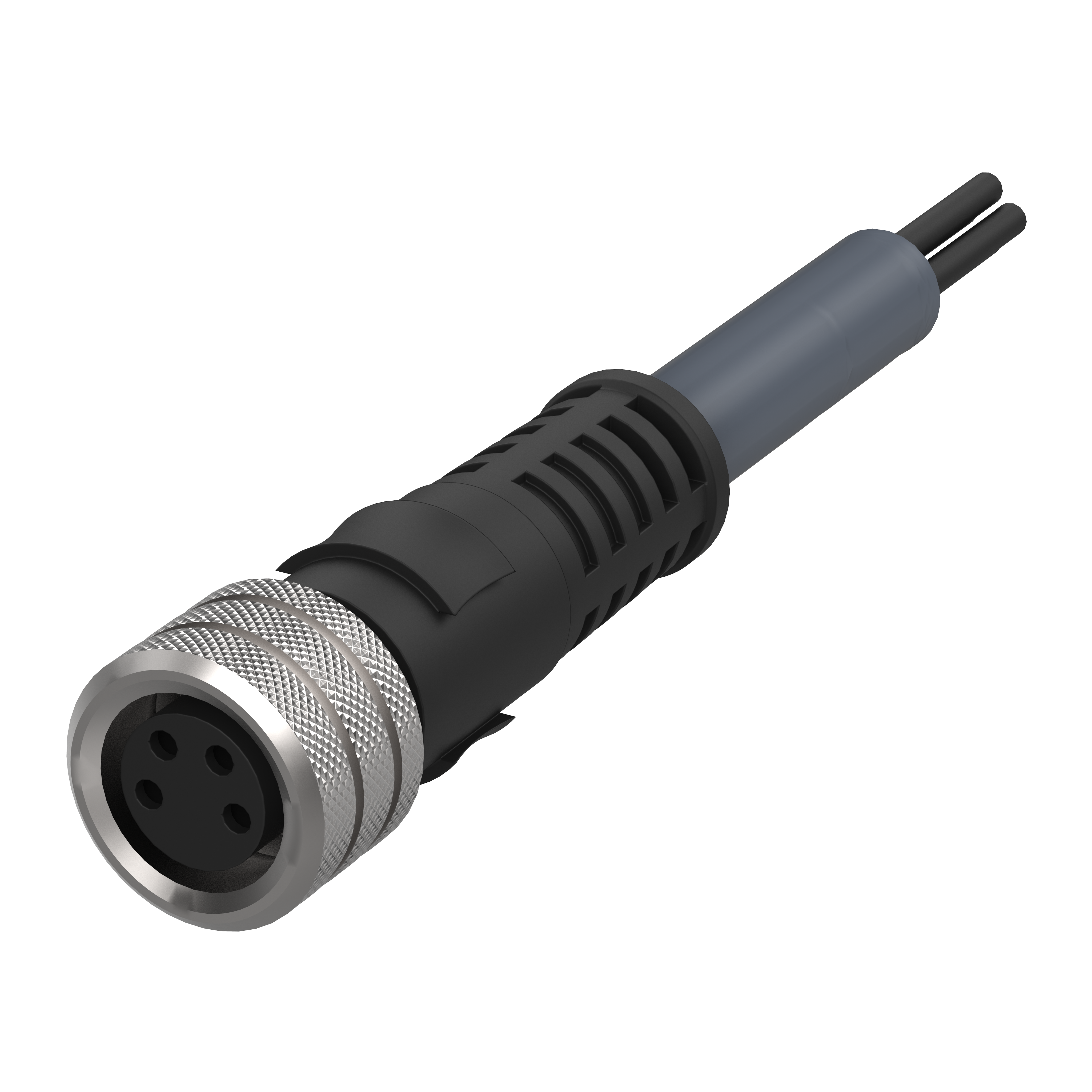 ELOBAU K04G000 Round Connector, 25mm Sq. Size, 10m Cable, Pvc, Black | CL7MYN