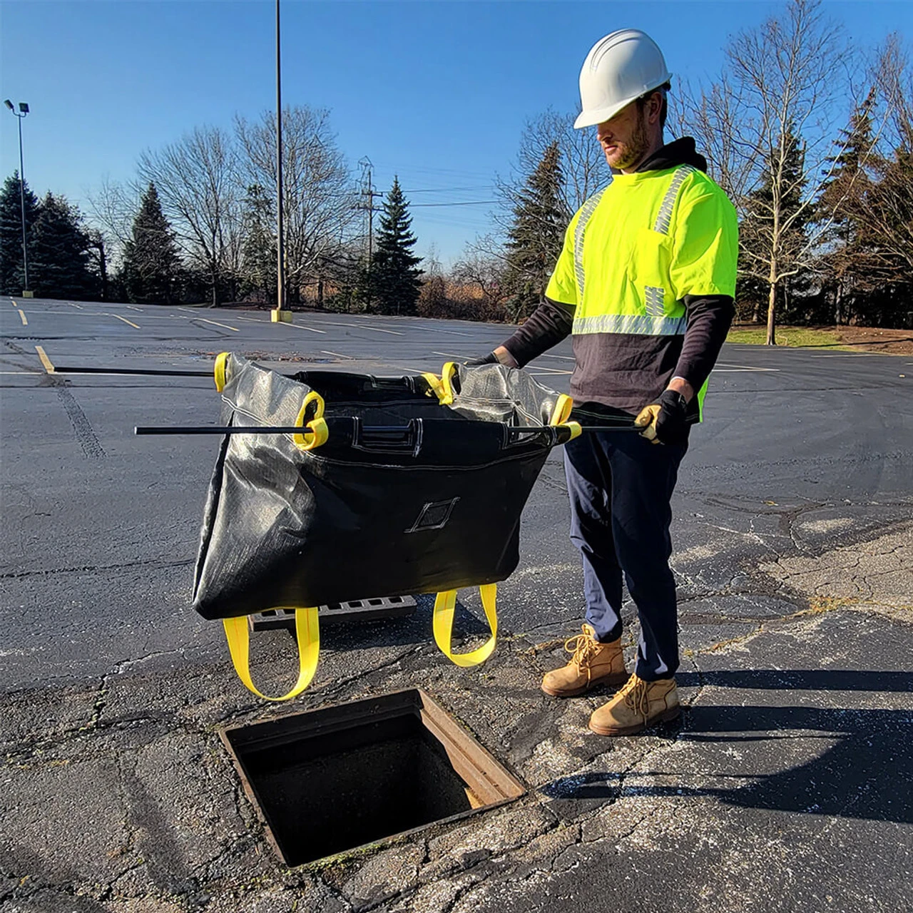 Storm Sentinel Silt Sack, Woven, 2x3 Feet Size, Black