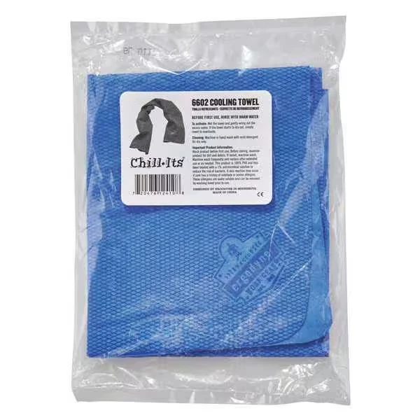 Cooling Towel, Blue, 13 InchL x 29-1/2 InchW, PK50