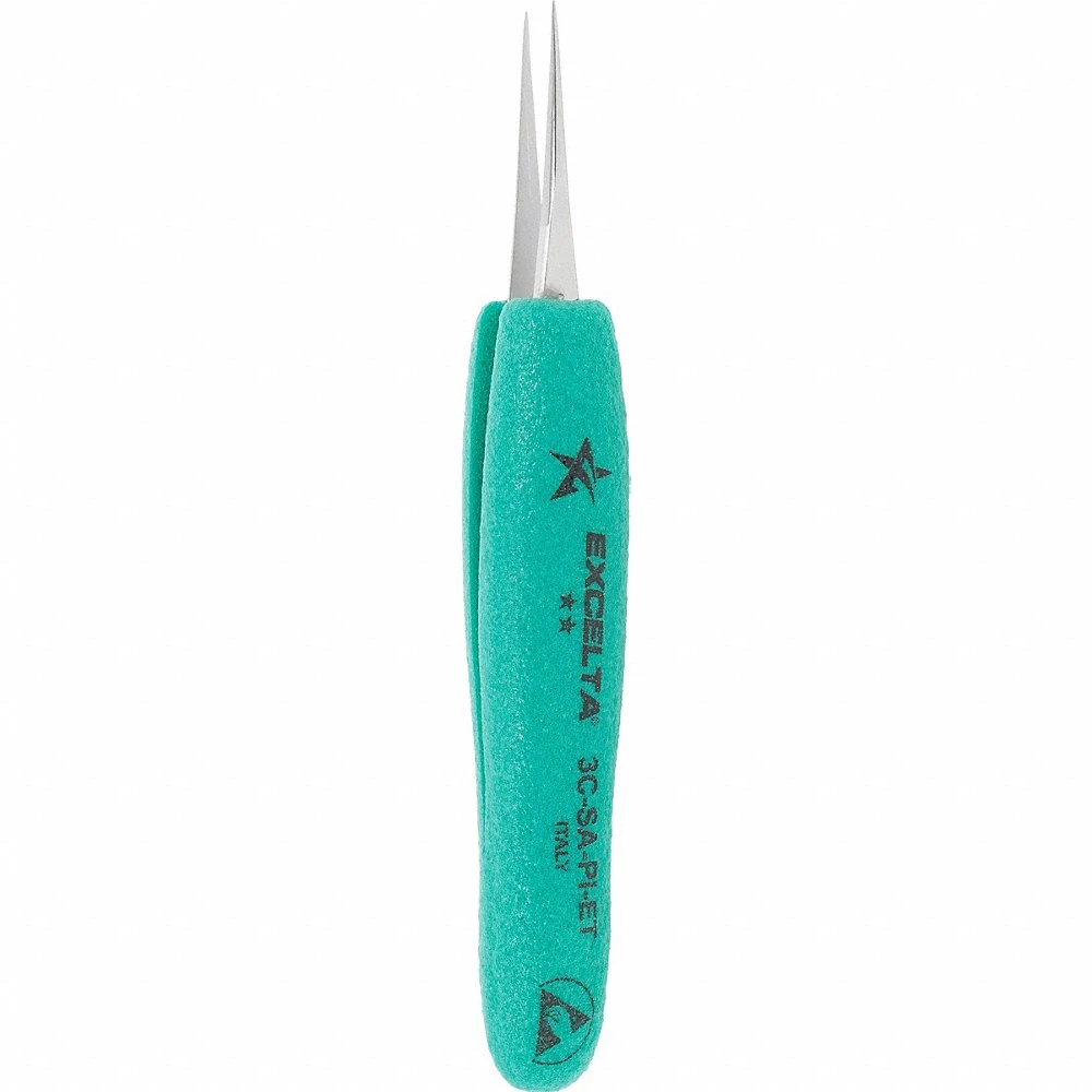 Tweezers Stainless Steel 4 3/4 L Straight Point