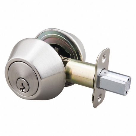 Pêne dormant, 3, nickel satiné, Kwikset Kw1, clé différente, multifamilial