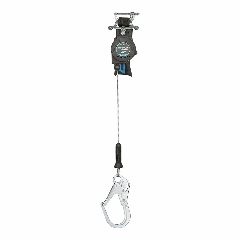 Self-Retracting Lifeline, Steel Rebar Hook Anchor, Harness Aluminium Rebar Hook, 8 ft Line