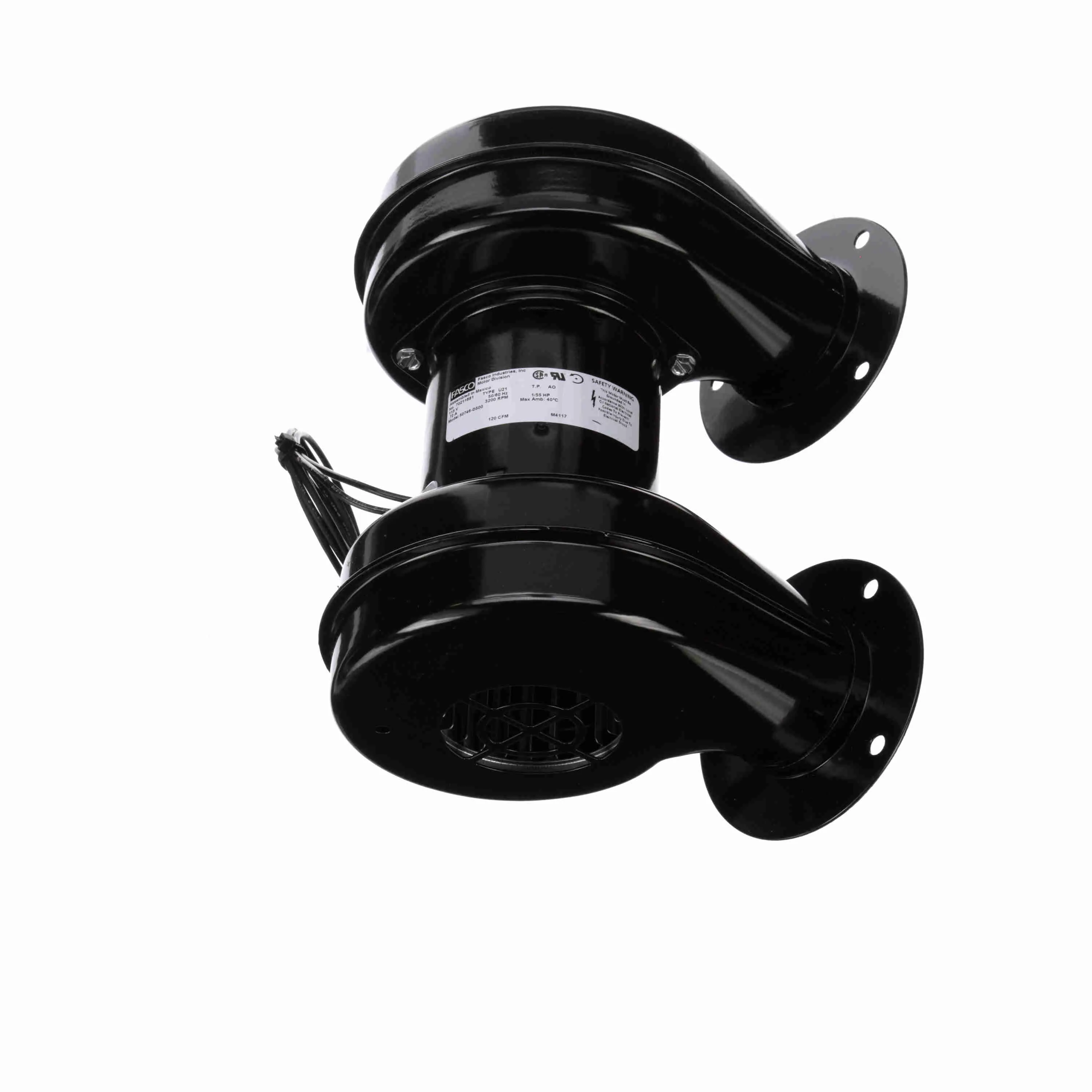 Round Outlet Shaded Pole Centrifugal Blower, 115 V, Flange