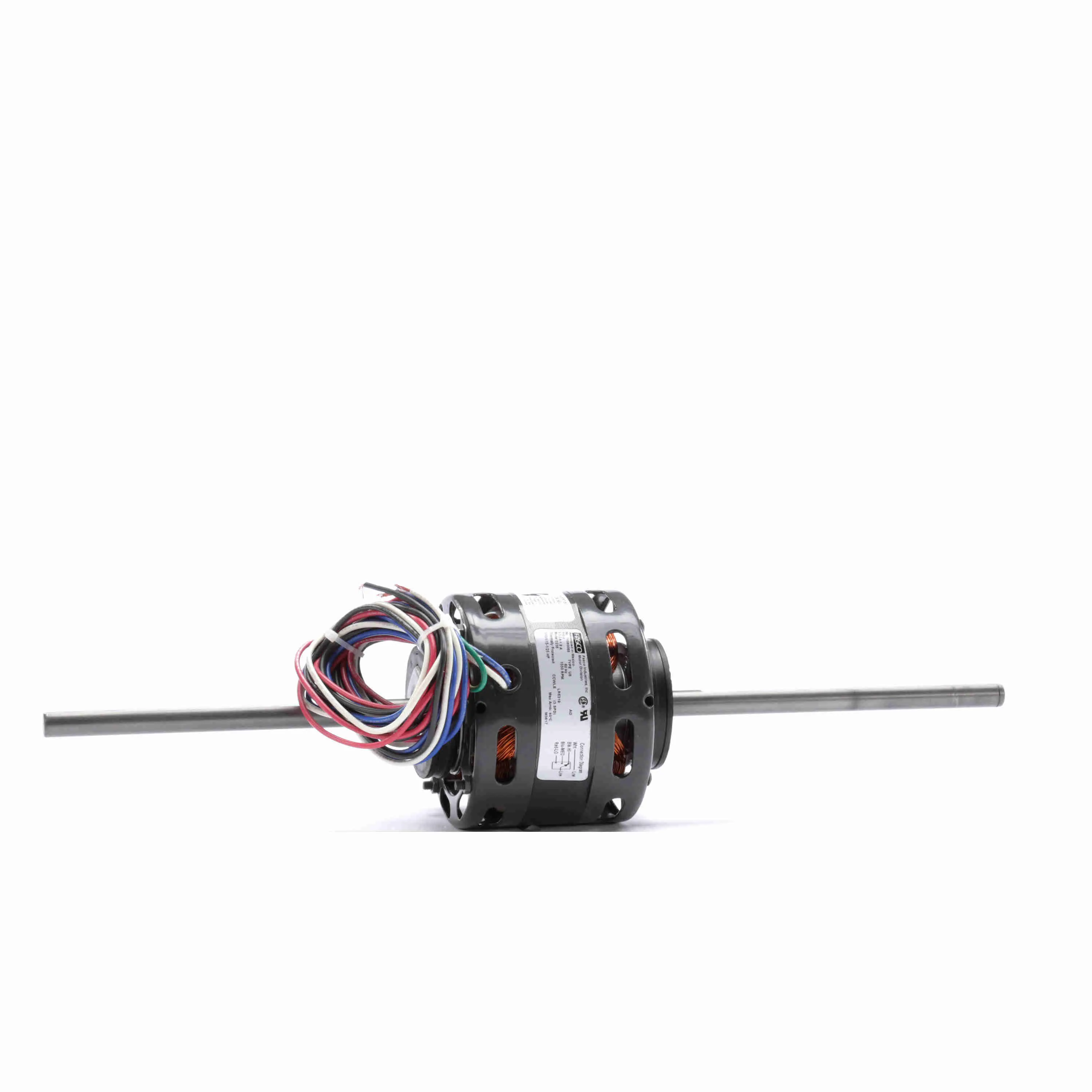 Air Conditioner Motor, 1/10-1/15-1/25 HP, 1 Phase, 60 Hz, 115 V, 1550 rpm, 3 Speed