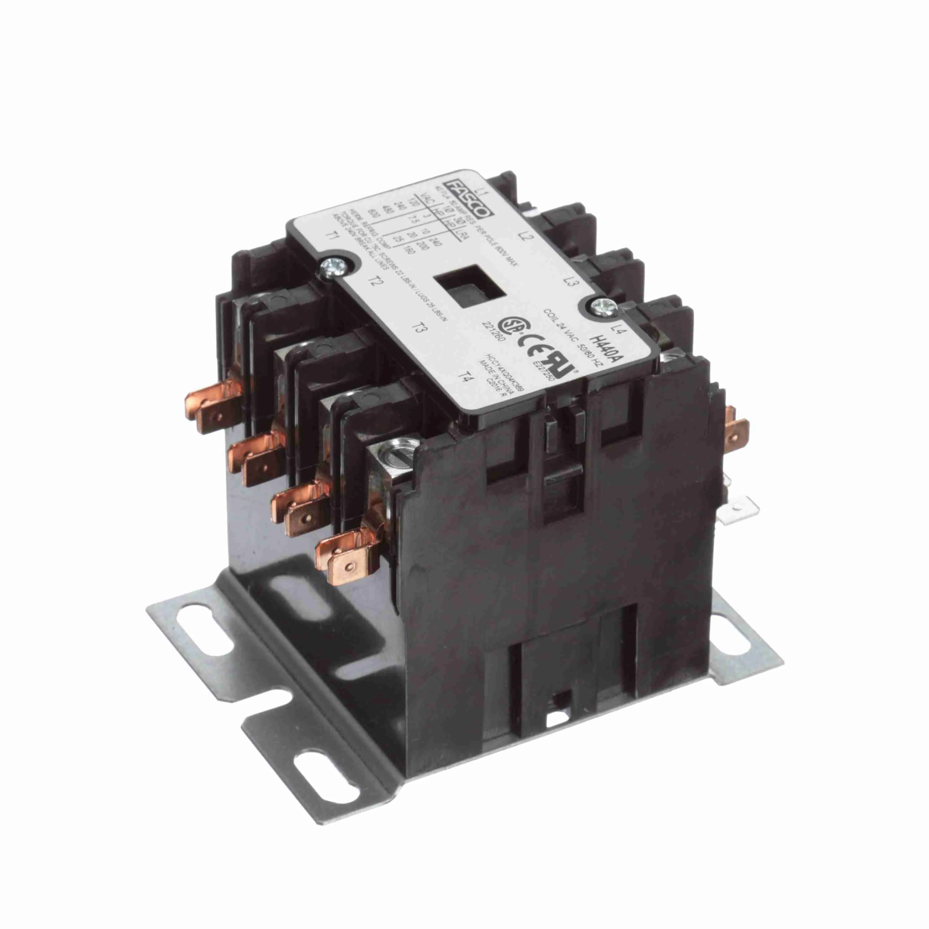 Contactor, 4 Pole, 40 A, 24 V