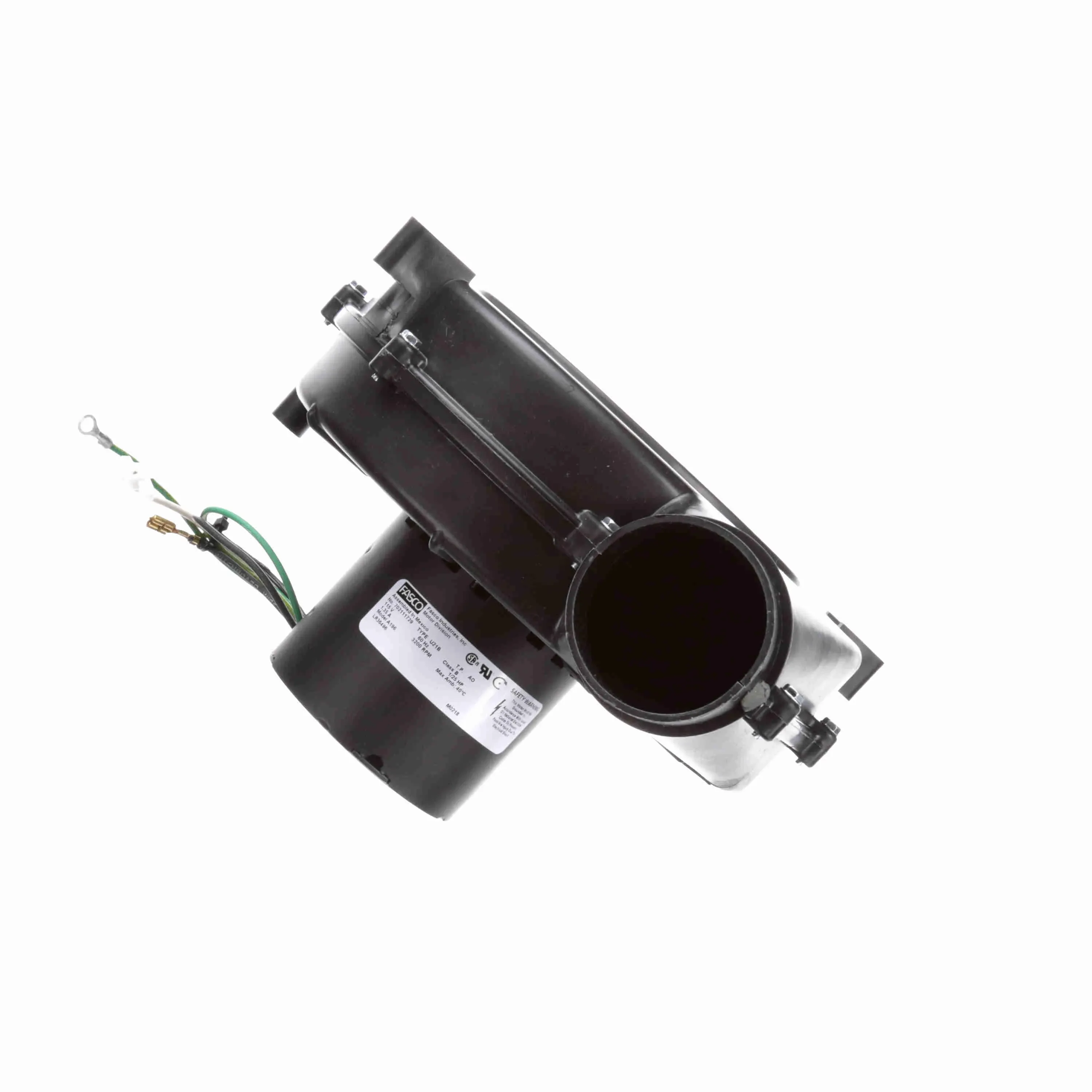 FASCO A196 OEM Blower, Round, 6 1/2 Inch Wheel Dia., Shaded Pole Motor, 115V AC, 1.35A | CJ2XUH 45KC87