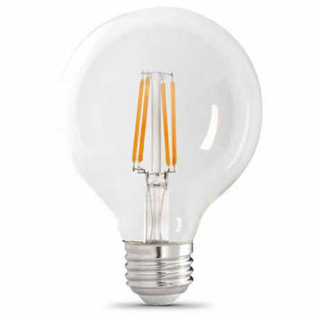 FEIT ELECTRIC LED G25100927CA/FIL/3 Bulb G25, Medium Screw, Medium Screw, 100, 2700K, 12 W Watts, 3 Pack | CP4ZDN 797U93