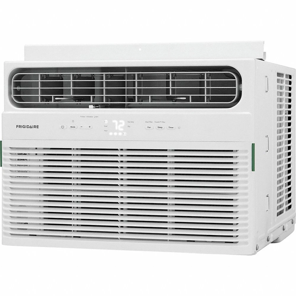 Window Air Conditioner, 8000 BtuH, 300 sq ft-350 sq ft, 115V AC, 5-15P, Electric Heat