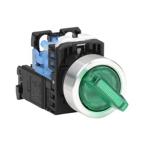 Selector Switch, 22mm, 2-Position, Maintained, LED Illuminated, 1 N.O. Contact