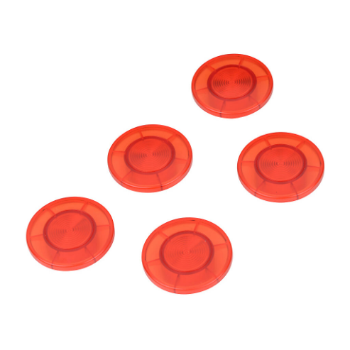 Mushroom Lens, Replacement, Red, 5PK