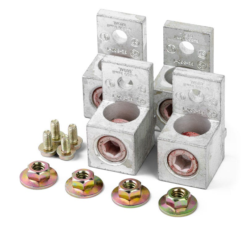 Main Lug Kit, 6 Awg