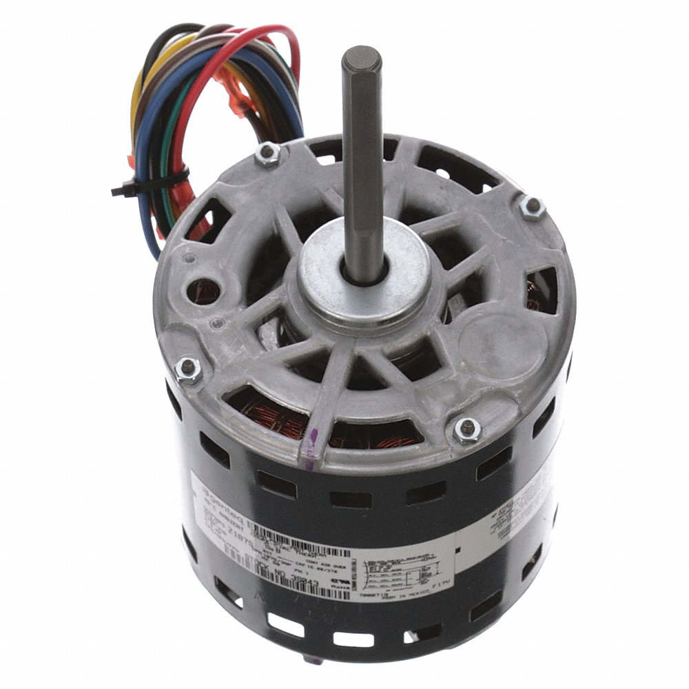 Replacement Motor, 3/4 HP, 1 Phase, 60 Hz, 208-230 V, 1075 RPM, 3 Speed, 48 Frame