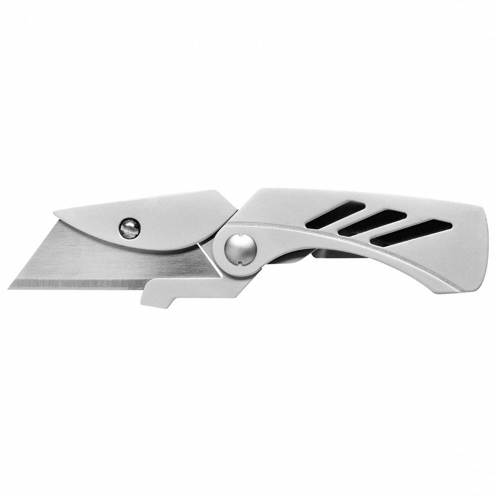 Folding Knife, 2.8 in/5 7/64 Inch, Stainless Steel, Stainless Steel, 1 Blades Included