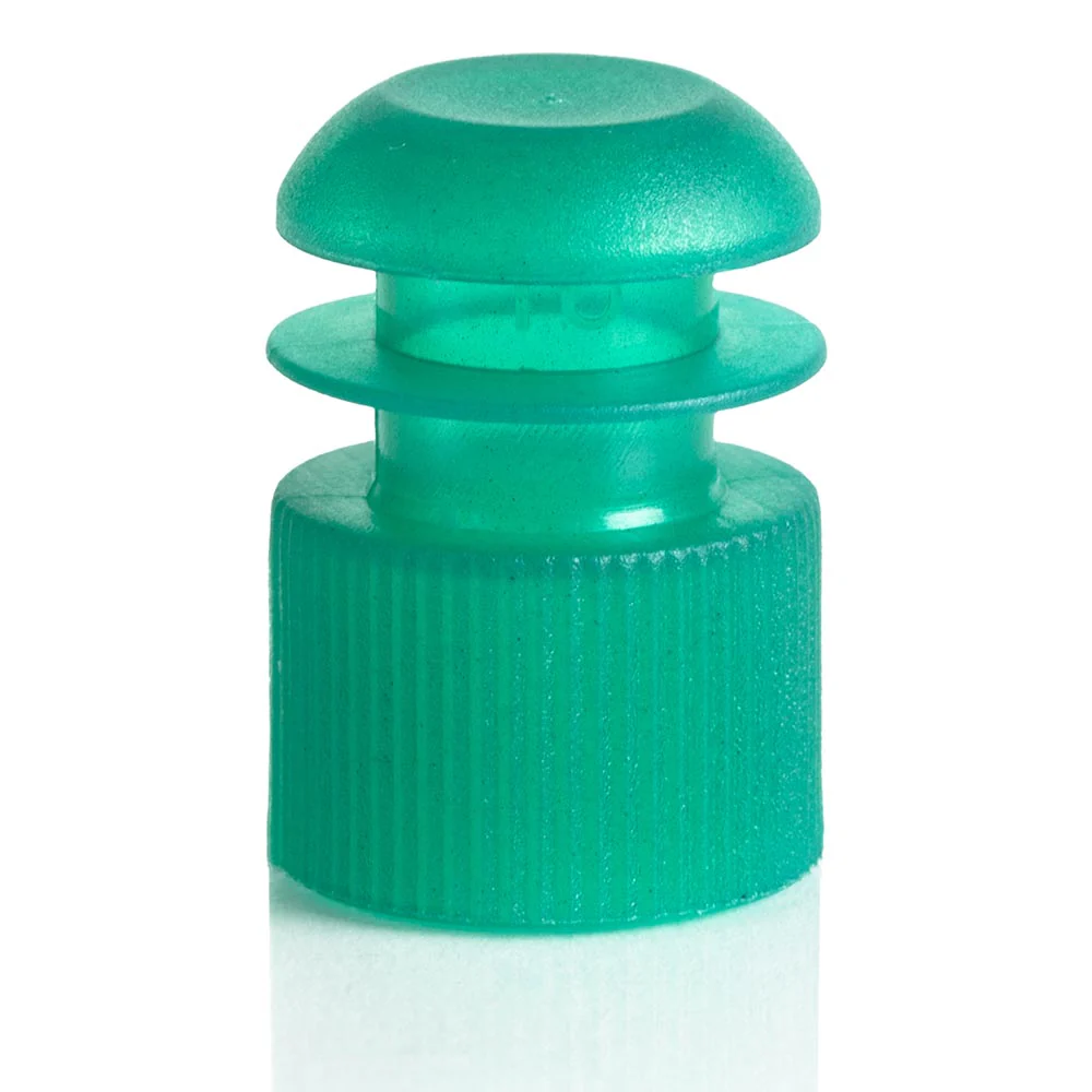 GLOBE SCIENTIFIC 116152G Flange Cap, Polyethylene, Stopper, Green, 1000 PK | CP6MBM 52JW51