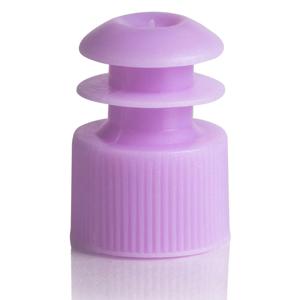 GLOBE SCIENTIFIC 118127L Flange Cap, Polyethylene, Stopper, Purple, 1000 PK | CP6MCW 52JW73