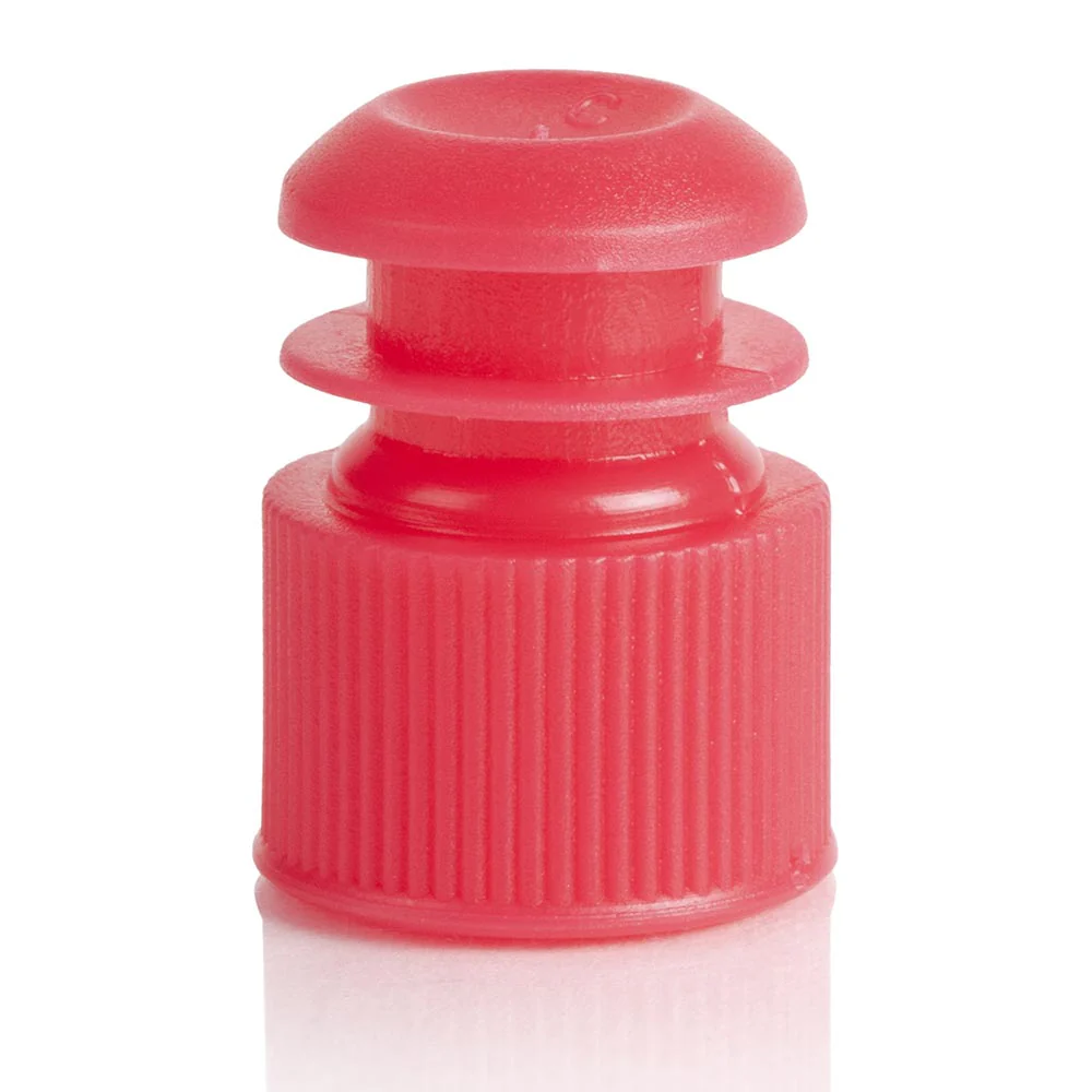 GLOBE SCIENTIFIC 118240R Flange Cap, Polyethylene, Stopper, Red, 1000 PK | CP6MBY 52JW84
