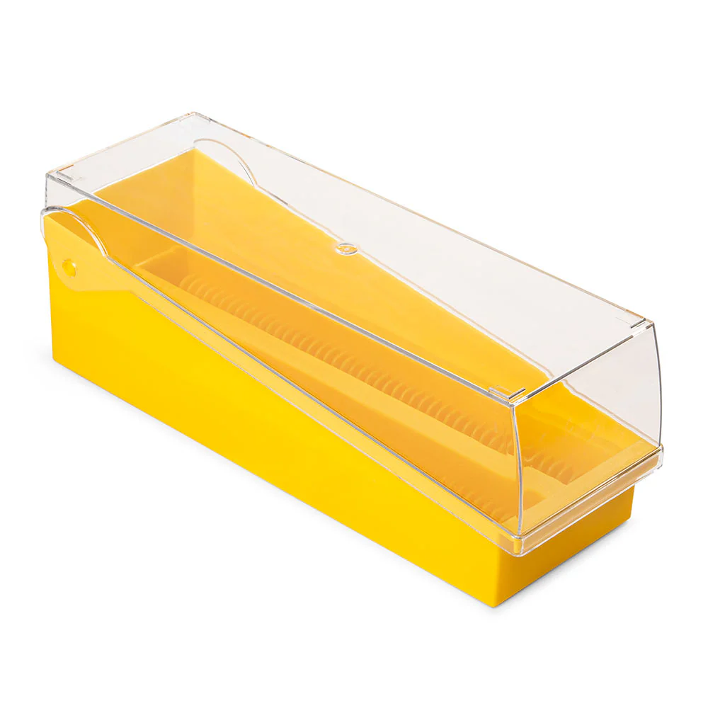 GLOBE SCIENTIFIC 513250Y Microscope Slide Box, Yellow, PK 6 | CE9VTR 55FH96