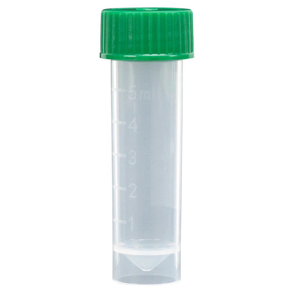 GLOBE SCIENTIFIC 6101G Transport Tube, 5 mL Labware Nominal Capacity - Metric, 1 to 5 mL, White, 1000 PK | CP6MJX 52JV46