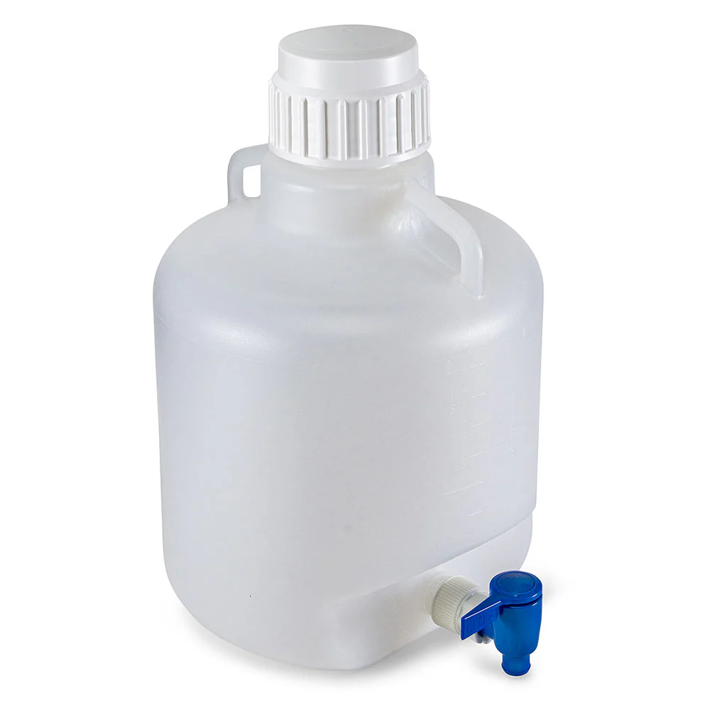 GLOBE SCIENTIFIC 7270010 Carboy, Cylindrical, Integral Shoulder Carboy/Jerrican/Jug Handle, Includes Closure | CP6MKZ 55NH14