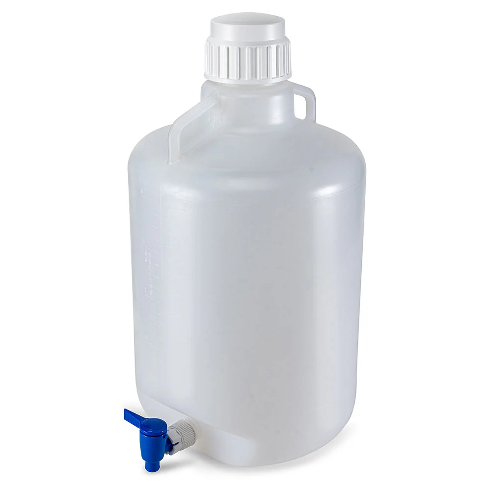 GLOBE SCIENTIFIC 7270020 Carboy, Cylindrical, Integral Shoulder Carboy/Jerrican/Jug Handle, Includes Closure | CP6MKY 55NH15
