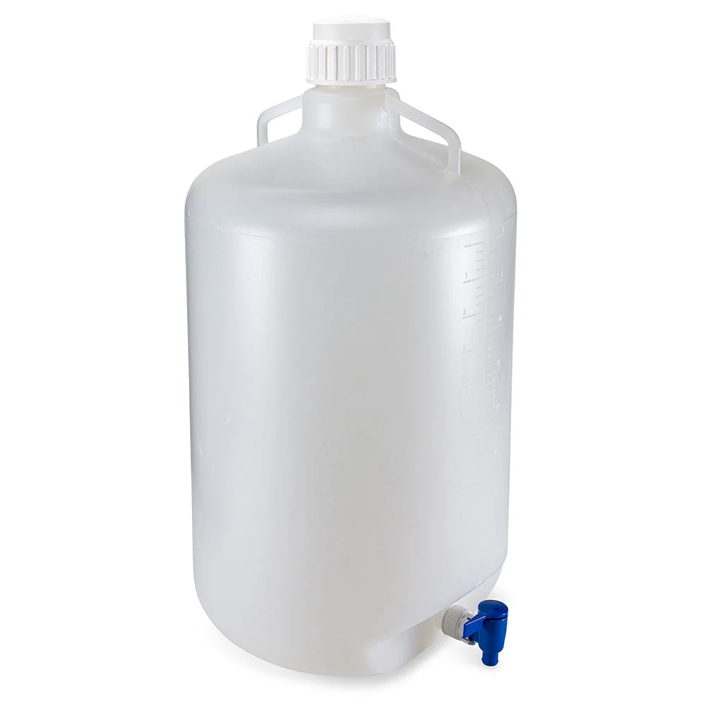 GLOBE SCIENTIFIC 7270050 Carboy, Cylindrical, Integral Shoulder Carboy/Jerrican/Jug Handle, Includes Closure | CP6MKU 55NH16