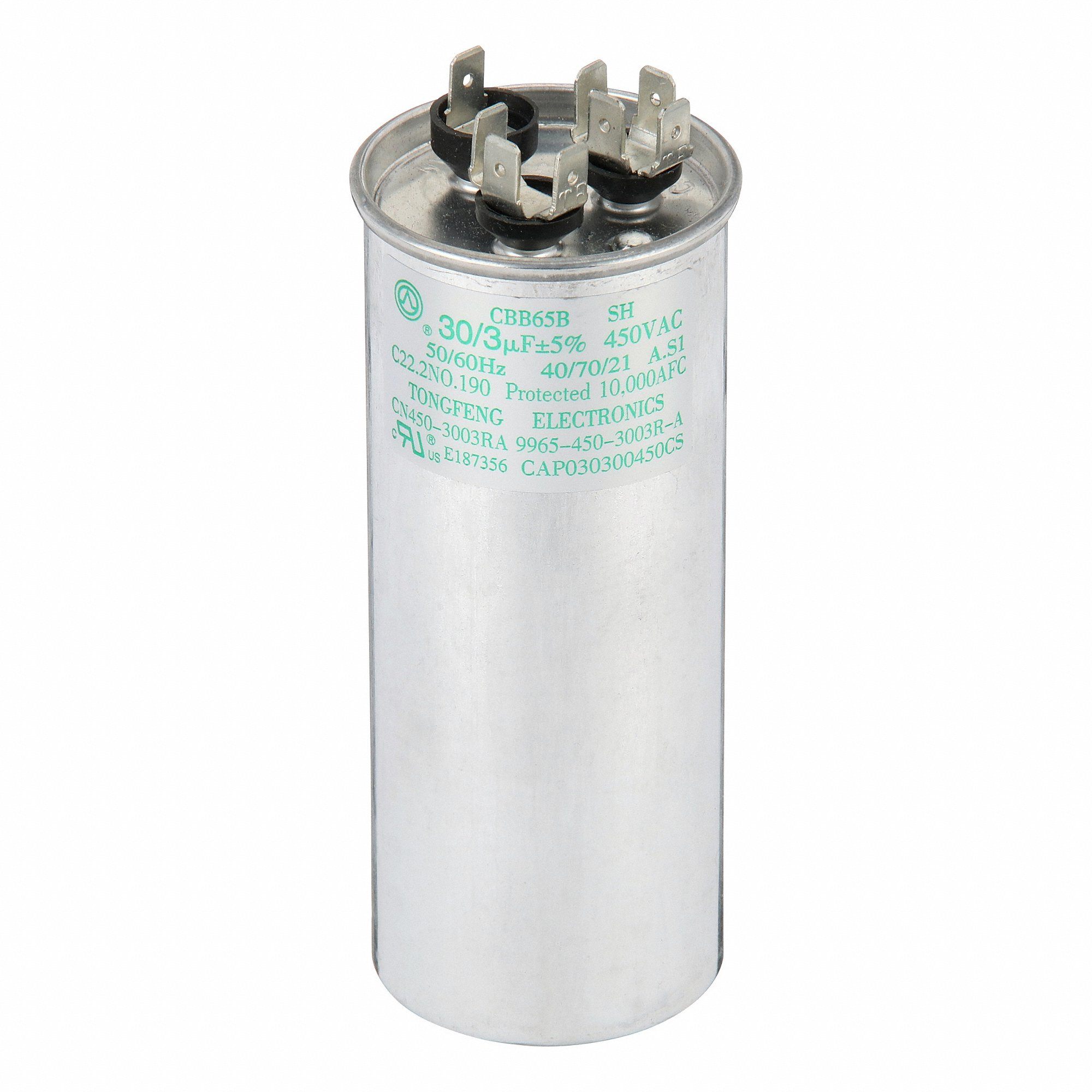 GOODMAN CAP030300450CS Capacitor, 3/30 MFD, 450V, Dual Round | CP6NJU 42AK87