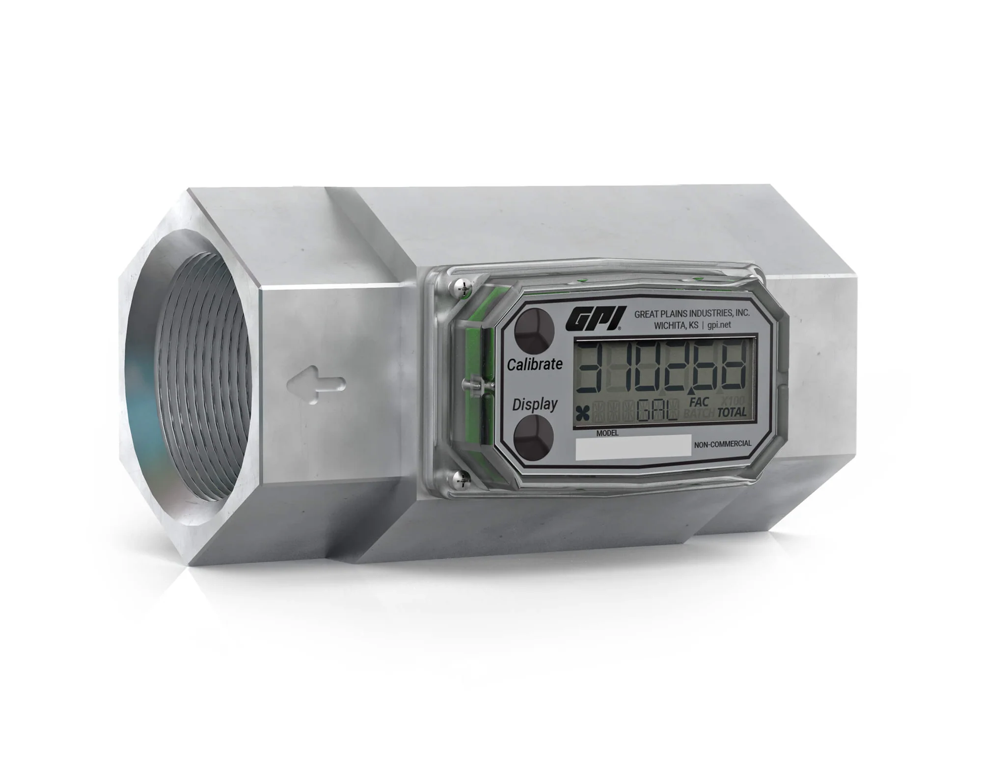 Turbine Inline Digital Fuel Meter, 20-200 GPM, 300 PSI, 1 Inch NPT Connection