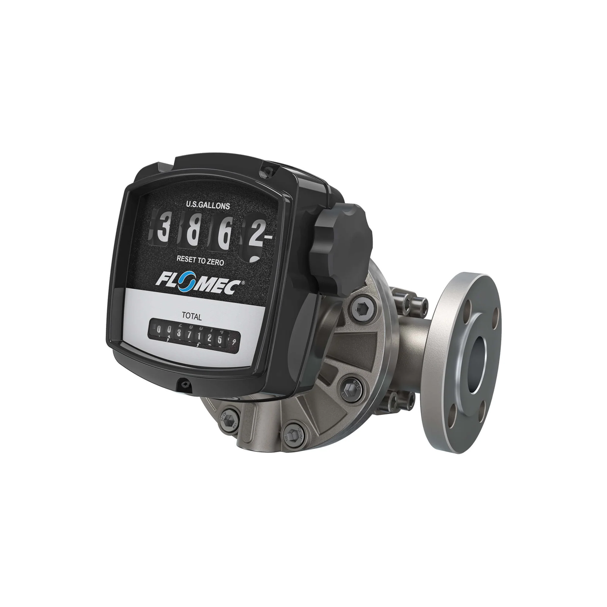 Oval Gear Flow Meter, SS Body, 4-66 GPM, Mechanical Display