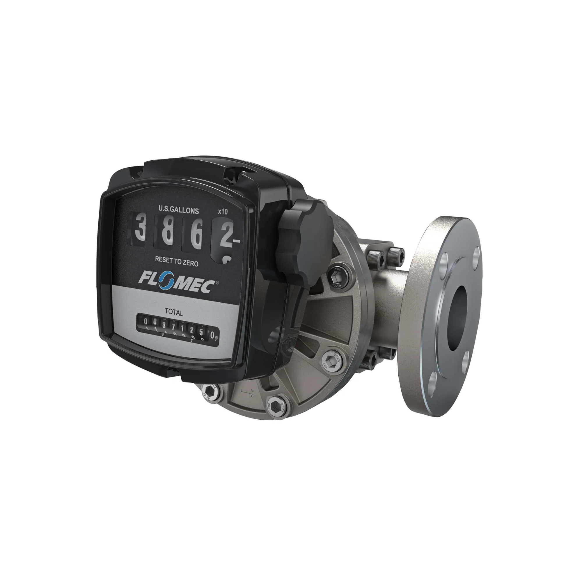 Oval Gear Flow Meter, SS Body, 8-130 GPM, Mechanical Display