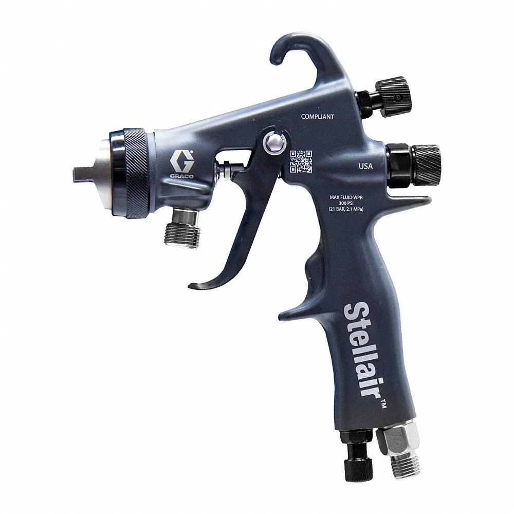 Spray Gun, HVLP, 13 1/2 Inch, 1/4 Inch Size, Enamels/Epoxies/Paints/Sealers, NPSM