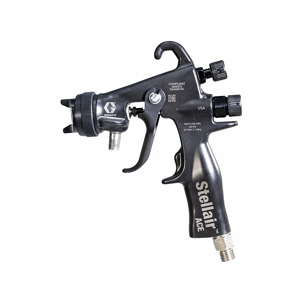Spray Gun, HVLP, 13 1/2 Inch, 1/4 Inch Air Inlet Size, Enamels/Epoxies/Paints/Sealers