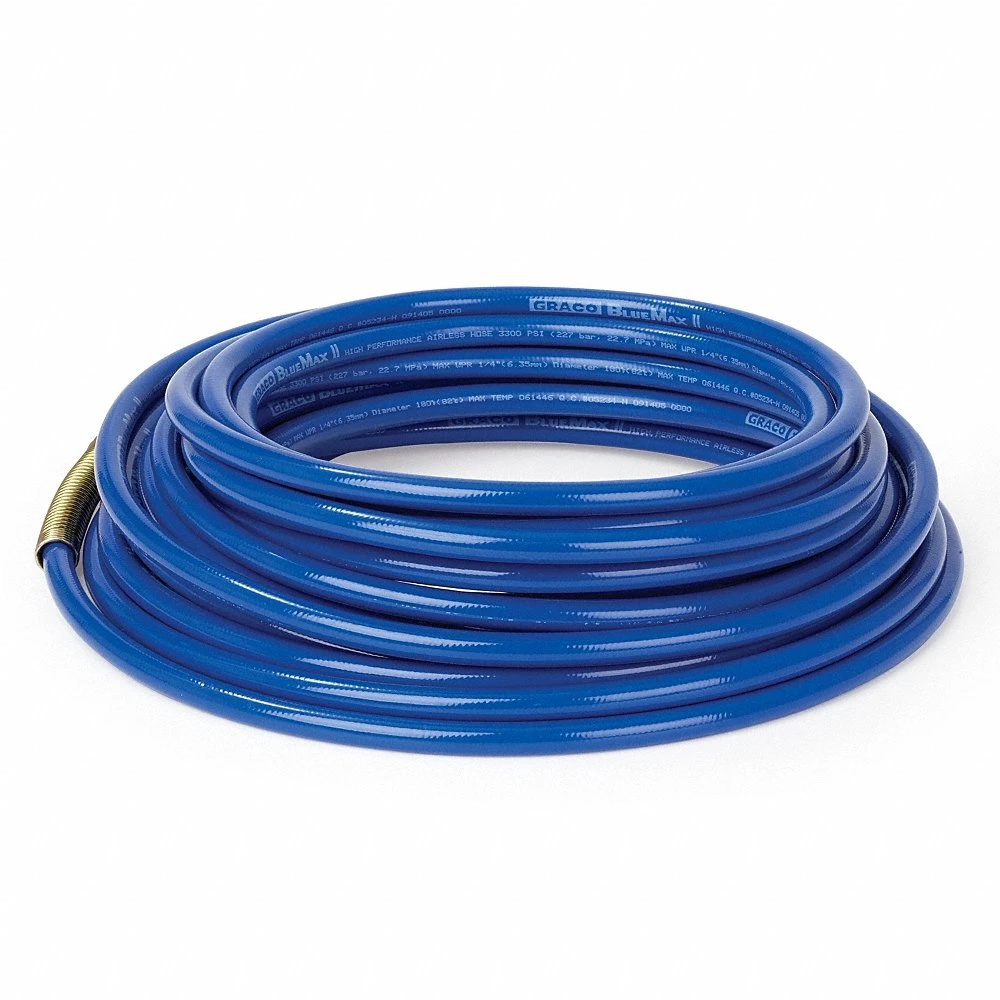 Coupled Hose, 3/16 Inch Inside Dia, 50 ft Overall Length, Nylon, Blue, 180 Deg F