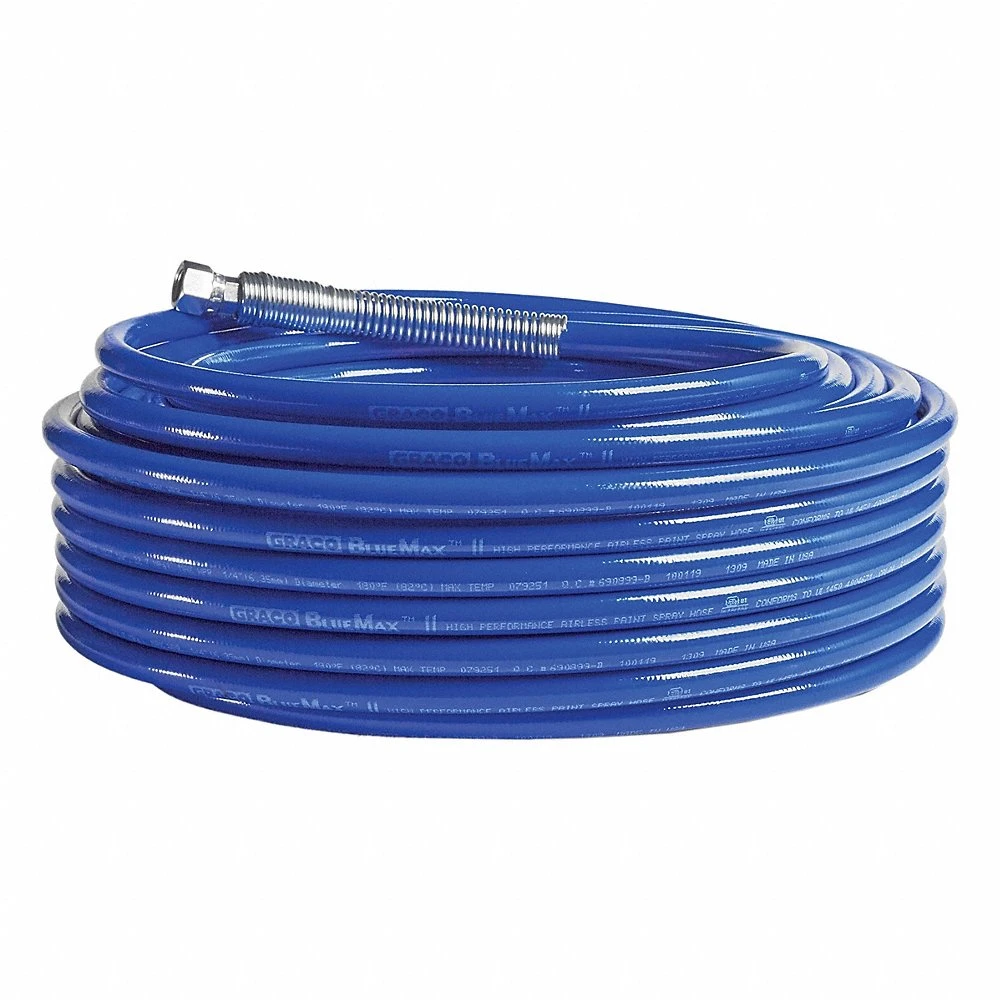 Coupled Hose, 1/4 Inch Inside Dia, 100 ft Overall Length, Nylon, Blue, 180 Deg F