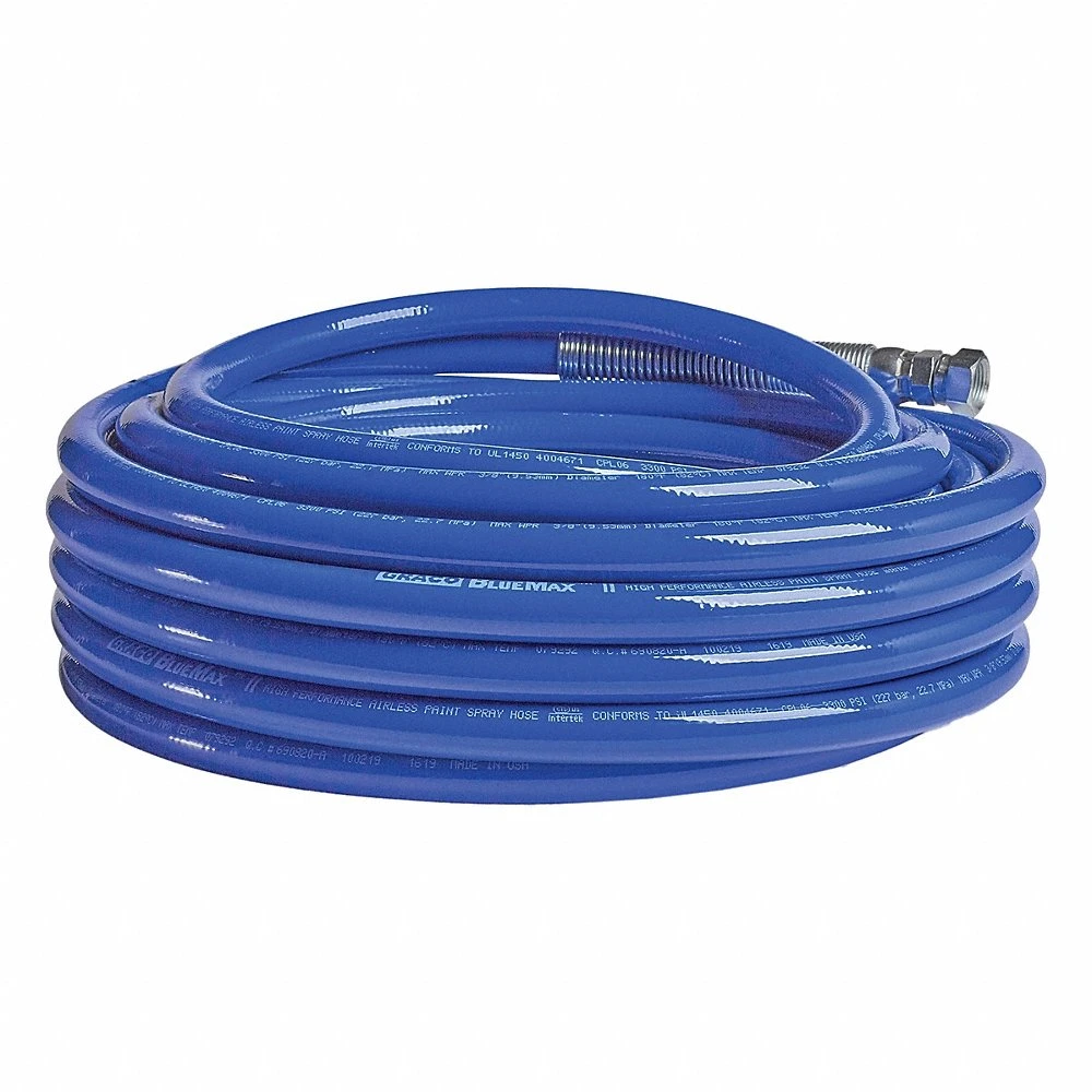 Coupled Hose, 3/8 Inch Inside Dia, 50 ft Overall Length, Nylon, Blue, 180 Deg F