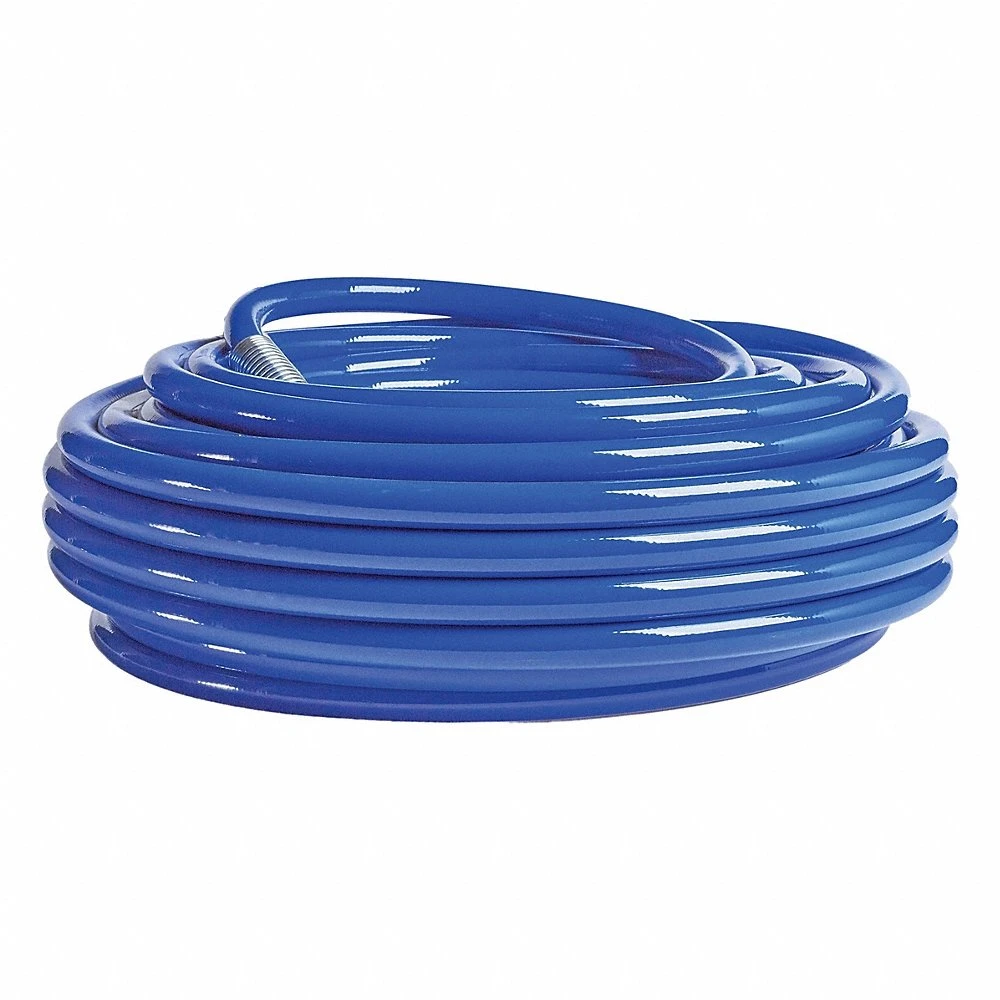 Coupled Hose, 3/8 Inch Inside Dia, 100 ft Overall Length, Nylon, Blue, 180 Deg F