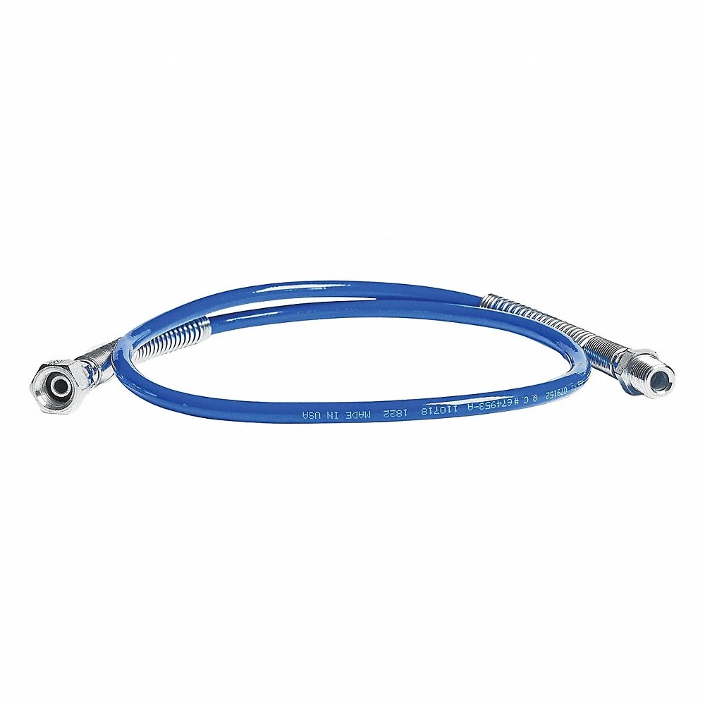 Coupled Hose, 1/8 Inch Inside Dia, 3 ft Overall Length, Nylon, Blue, 150 Deg F