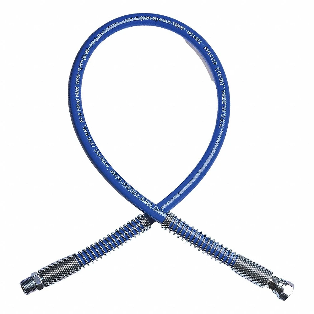 Coupled Hose, 1/4 Inch Inside Dia, 3 ft Overall Length, Nylon, Blue, 212 Deg F